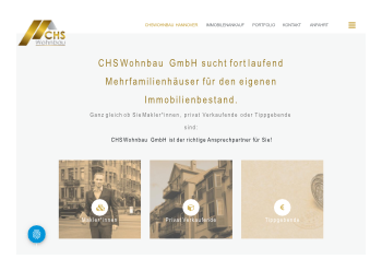 Webseite CHS Wohnbau