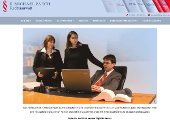 Webseite Rechtsanwalt Paech Wolfsburg