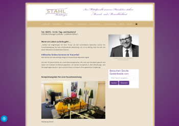 Webseite Stahl Bestattungen Leiferde